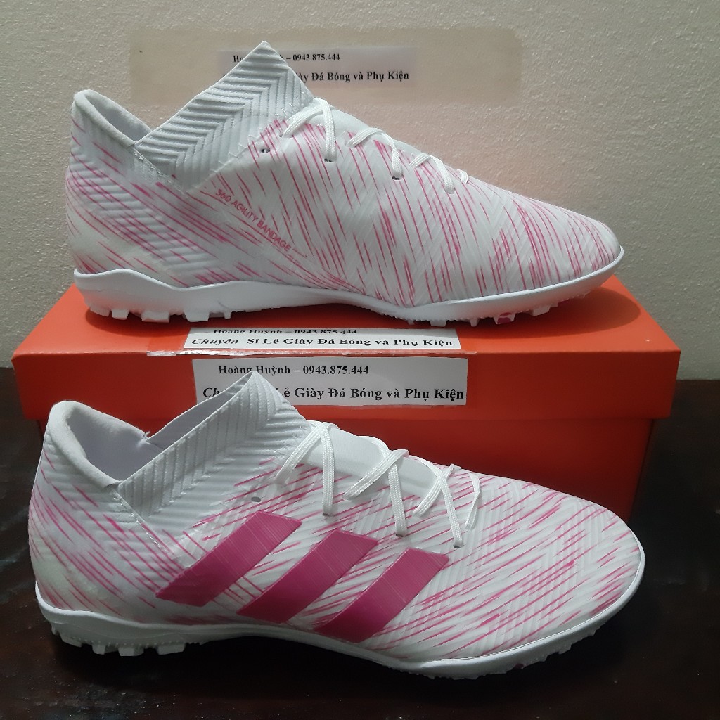 Giày đá bóng Nemeziz 18.3 TF trắng hồng