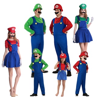 Trang Phục Hóa Trang Mario Nhân Dịp Halloween Cho Người Lớn Và Trẻ Em