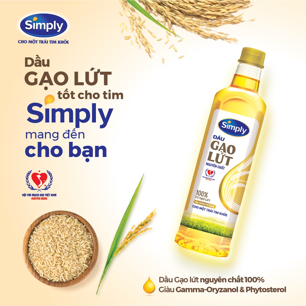 Dầu ăn Đậu Nành Simply Chai 1 Lít