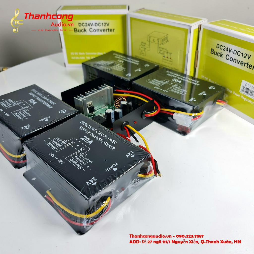Bộ chuyển đổi nguồn ô tô Kuerl 10A/15A/20A/30A xe tải từ 24V Xuống 12V.