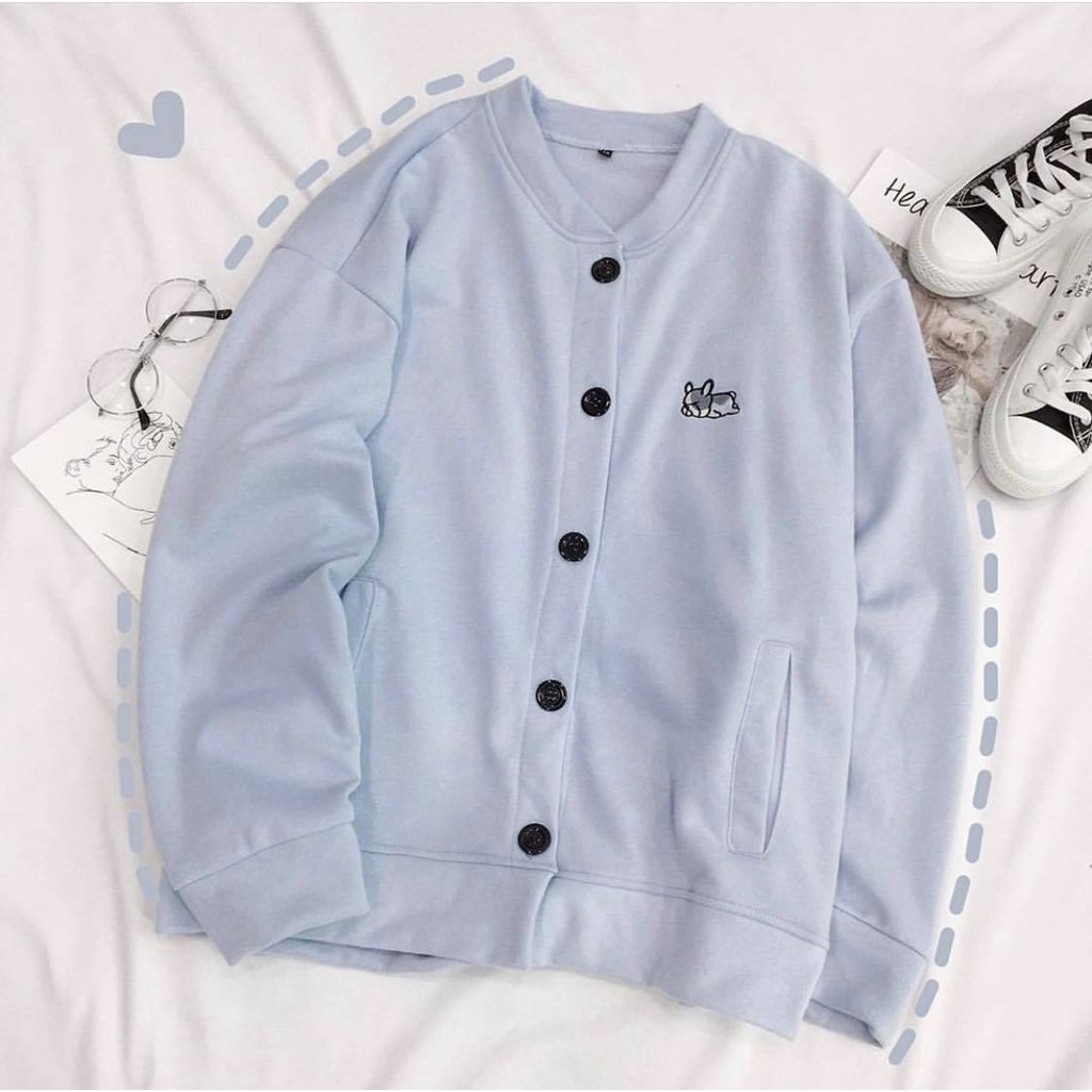 Áo Cardigan jacket Hình 07 chó ngủ ❤️ Chất nỉ bông cotton | BigBuy360 - bigbuy360.vn