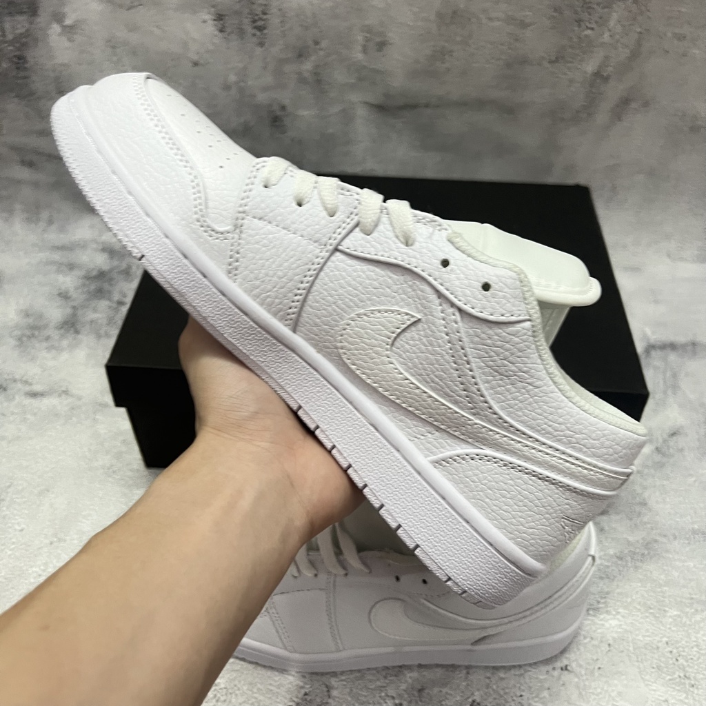 Giày Thể Thao Jordan 1 Low Triple White - Bản Cao Cấp