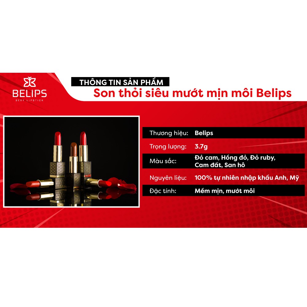 Son Thỏi Siêu Mướt Mềm Mịn Môi Belips Thiên Nhiên Không Chì An Toàn Cho Cả Bà Bầu Sexy Lipstick (3,7g) | BigBuy360 - bigbuy360.vn
