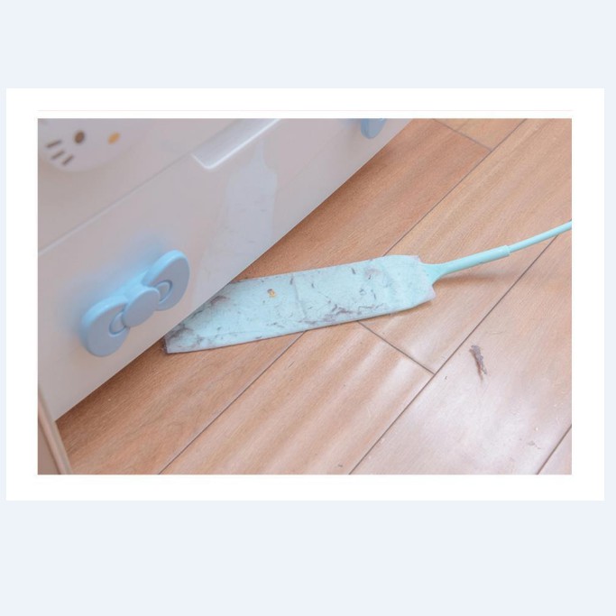 Chổi quét rác khe hẹp, dẹt mỏng lau chùi nhà cửa tiện dụng tặng kèm 10 đầu lau bằng vải không dệt