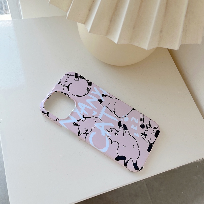 Ốp lưng chống sốc điện thoại màu tím cho iphone 12 pro 13 pro max cứng ốp lưng iphone 11 xs max xr x / xs ốp lưng điện thoại hình mèo dễ thương