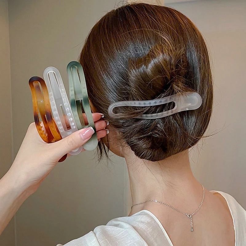 Kẹp Tóc Dạng Mỏ Vịt Bằng Acrylic Nhám Kiểu Hàn Quốc Thời Trang Dành Cho Nữ