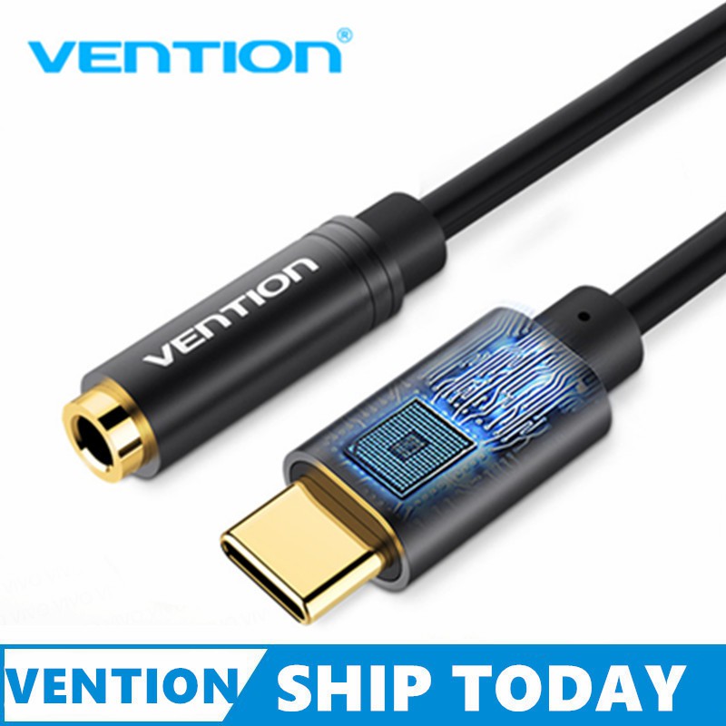 Dây cáp chuyển đổi âm thanh vention USB Type C sang 3.5mm