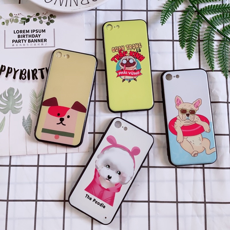 Ốp iPhone 7/8 Viền Nhựa Dẻo Hình Thú Ngộ Nghĩnh