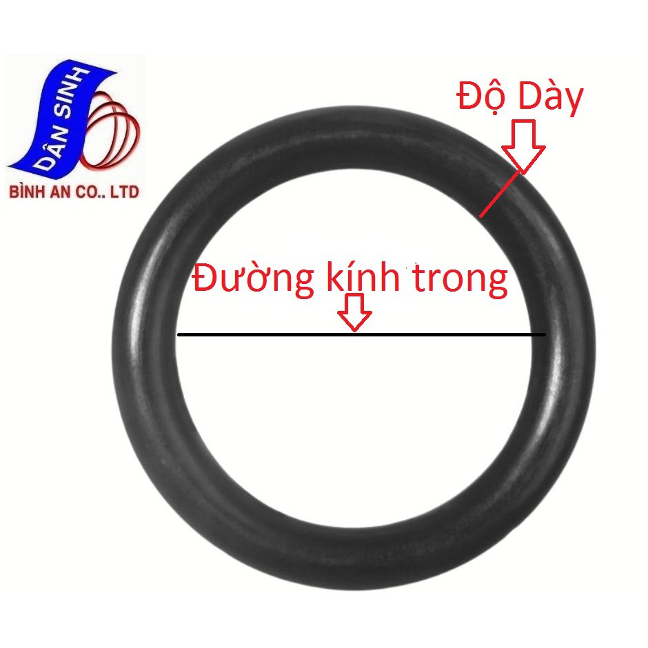 Dày 8.4mm * (60mm đến 400mm Đường kính trong) Gioăng cao su NBR70