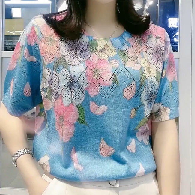 Áo Thun Ngắn Tay plus size Thời Trang Mùa Hè Hàn Quốc Dành Cho Nữ