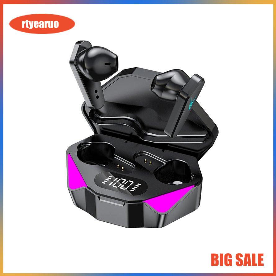 Tai nghe Bluetooth Gaming X15 Tai nghe chơi game không dây Earbuds Tai nghe đèn LED thông minh Trò chơi Tai nghe nhét trong tai