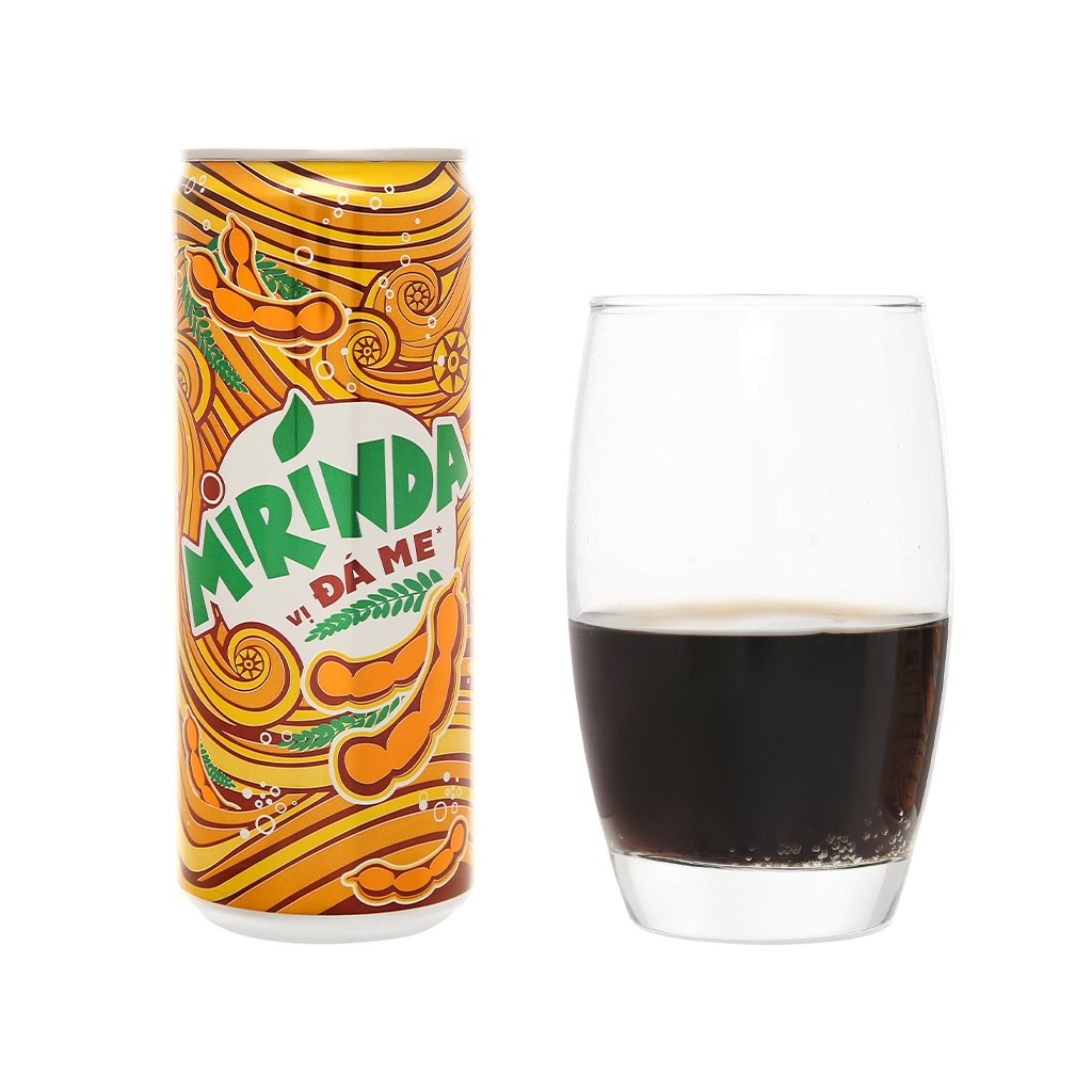 Nước Ngọt Có Gas Mirinda Đá Me - Soft Drink Lon 330ml Date Luôn Mới