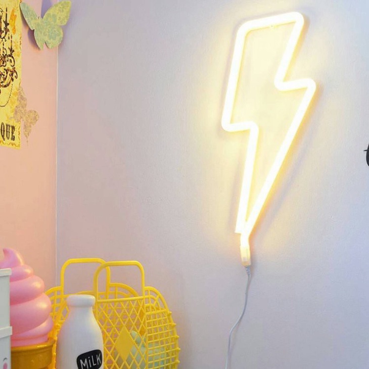 Đèn Led neon Decor trang trí phòng ngủ dán tường Nhiều mẫu