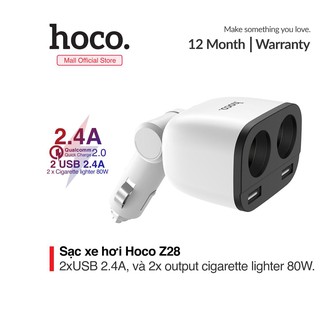 Mua Sạc Ô Tô Hoco Z28 - 2 Cổng USB - Màn Hình Đèn Led Thông Minh - Nhà phân phối chính thức