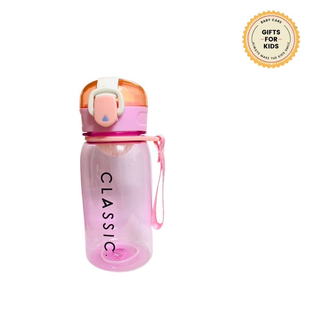 Bình nước tiện ích dễ thương Classic 400ml 4 màu cho bé yêu.