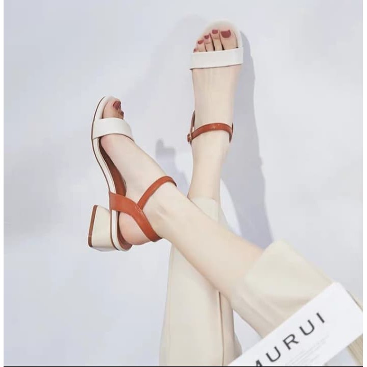 Sandal nữ, dép quai ngang nữ đi học, đi chơi thời trang DS04, đế cao 3cm nhựa tổng hợp chống trơn trượt