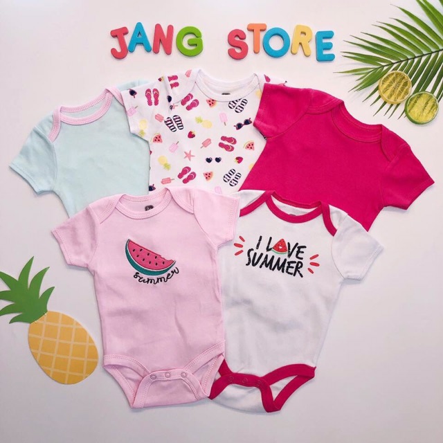 Set 5 bộ body siêu mềm mịn cho bé
