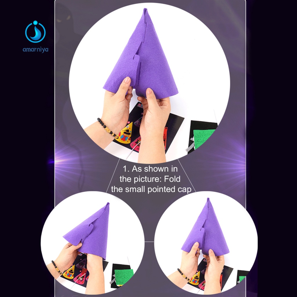 1 Bộ Nón Phù Thủy Làm Thủ Công Cho Bé