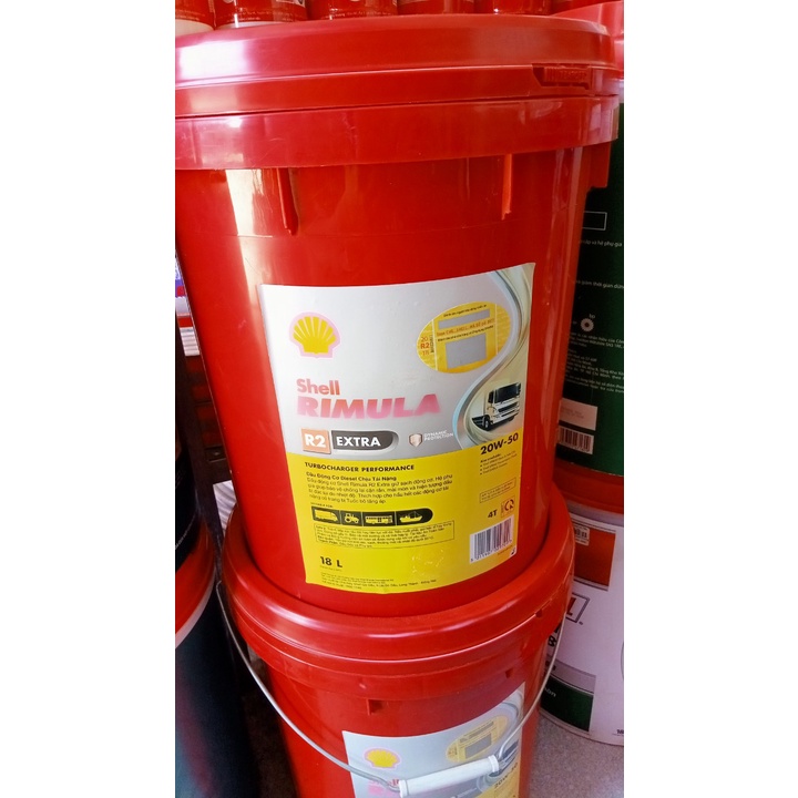 Dầu động cơ Shell Rimula R2 20W50 CAO CẤP 18 lít chuyên dùng cho xe chịu tải