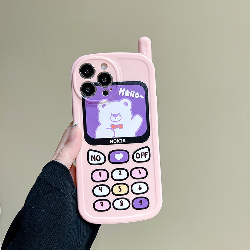 Ốp lưng iphone Ốp Điện Thoại Hình Gấu Cửa Sổ Cho iphone7 / 7plus / 8 / 8plus / x / xs / 11 / 12 / 13 / 14 / pro / max / plus / promax