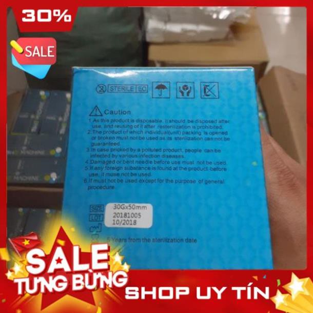 Hộp kim Cannula 30G-50mm, hãng Time Machine, giá 695.000 đồng, sản phẩm không thể thiếu trong các spa và viện thẩm mỹ.