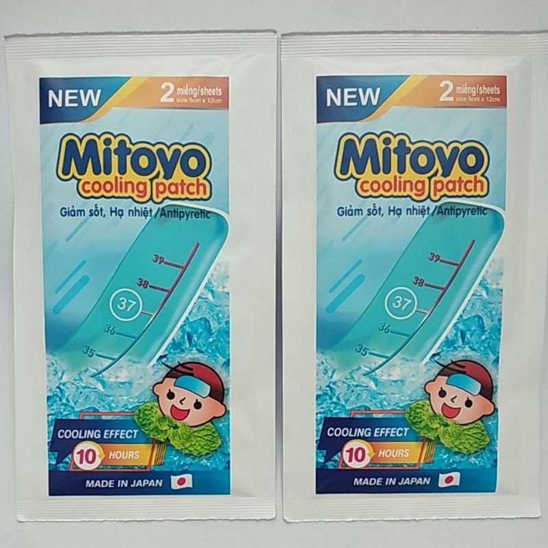 Dán hạ sốt trẻ em và người lớn_ Mitoyo_ ( Nhật Bản) hộp 8 gói x 2 miếng