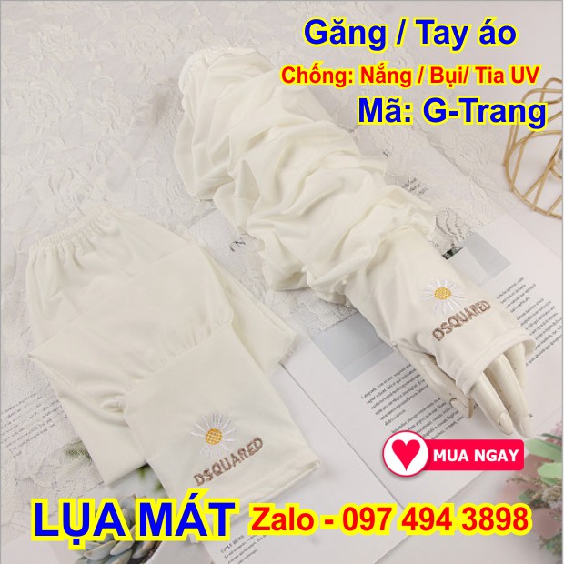 Găng tay áo vải lụa chống nắng, chống bụi chống tia uv cực tốt màu hồng phấn