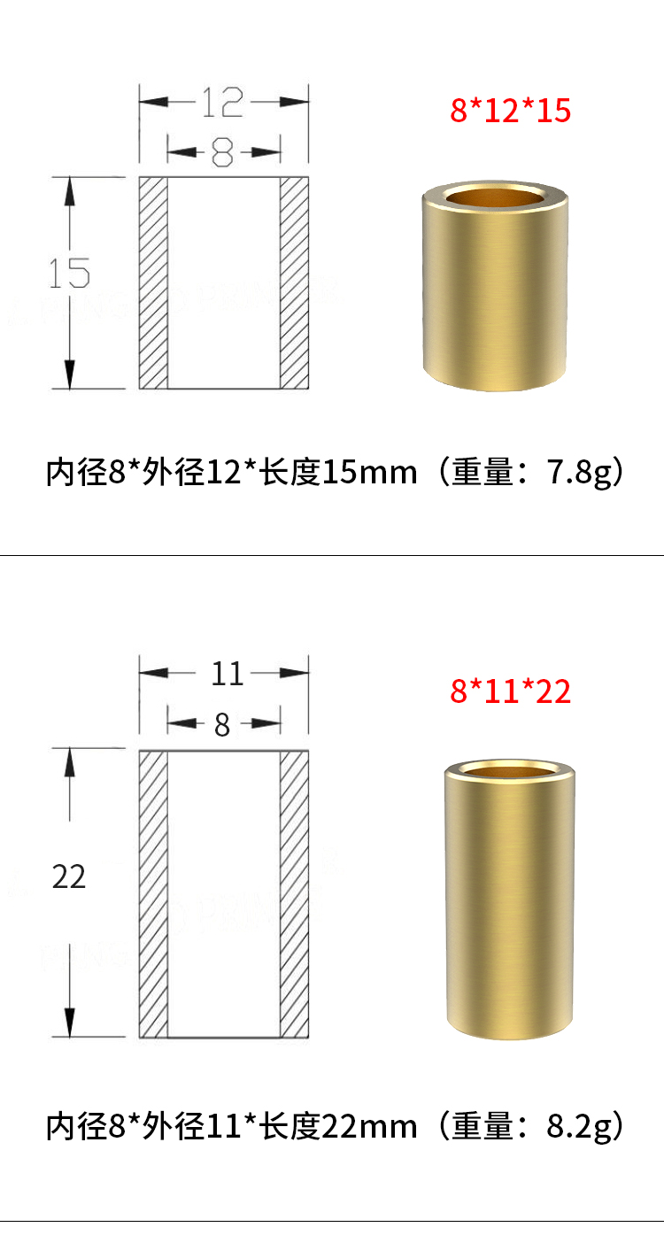 Bộ Vòng Bi Bằng Đồng Thau Đặc Biệt Cho Máy In 3d