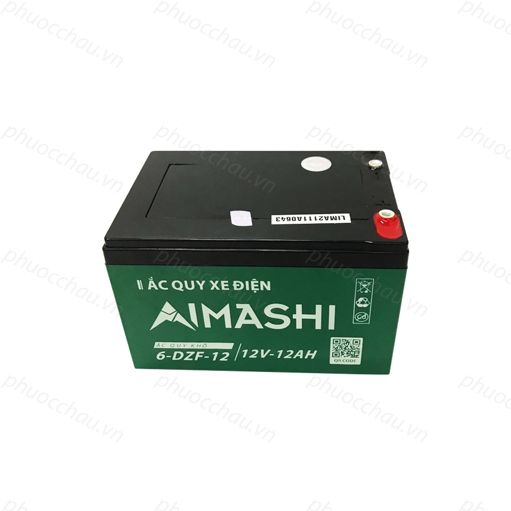 Ắc Quy Xe Đạp Điện AIMASHI 6-DZF-12 12V-12AH, acquy dùng cho Loa Kéo, Năng Lượng Mặt Trời