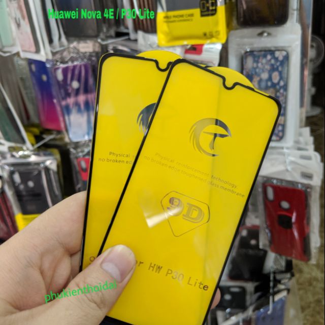 Cường lực 9D thế hệ mới Huawei P30 Lite / Nova 4E FREESHIP Từ 50k trơn mượt bóng đẹp full màn