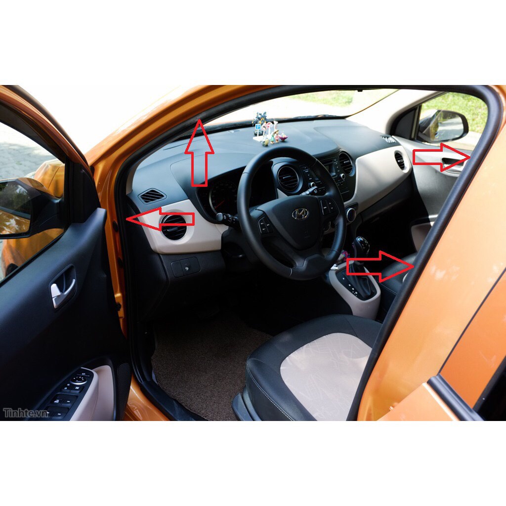 Gioăng khung cửa,gioăng thân xe i10 grand đời 2014 -