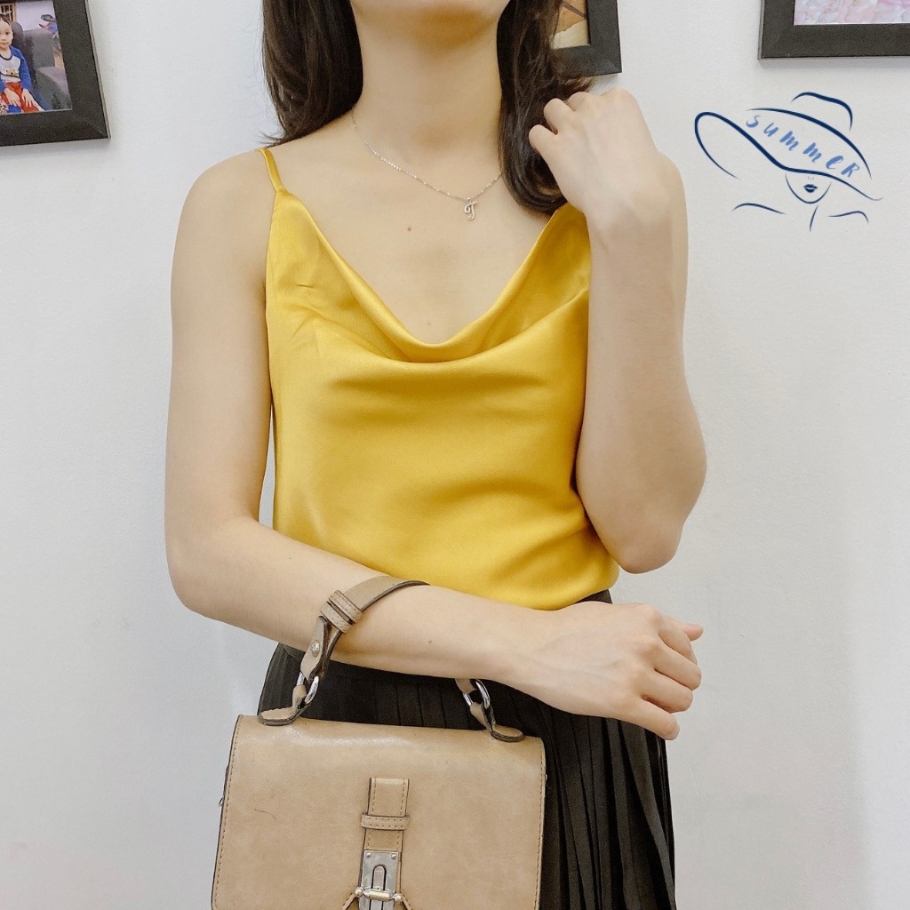 [LỤA HÀN - GIÁ SÀN] Áo hai dây lụa cổ đổ, áo hai dây cổ trễ siêu hot, bộ sưu tập áo hai dây mùa hè 2021 | BigBuy360 - bigbuy360.vn