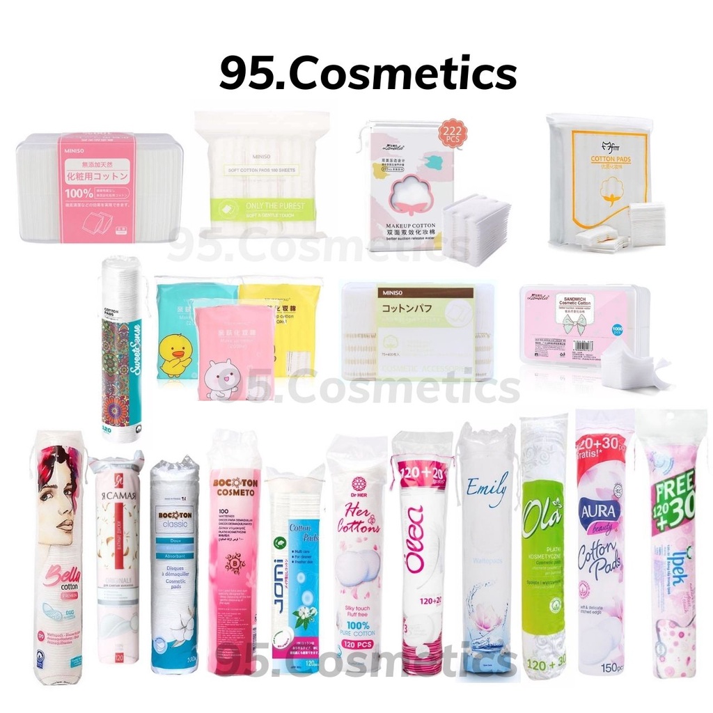 Bông Tẩy Trang Miniso, Ipek,EmiLy, Aura, Ola, Olea, Jomi, Mèo, Bella, Bocotton, Nga, DrHer, Laneila