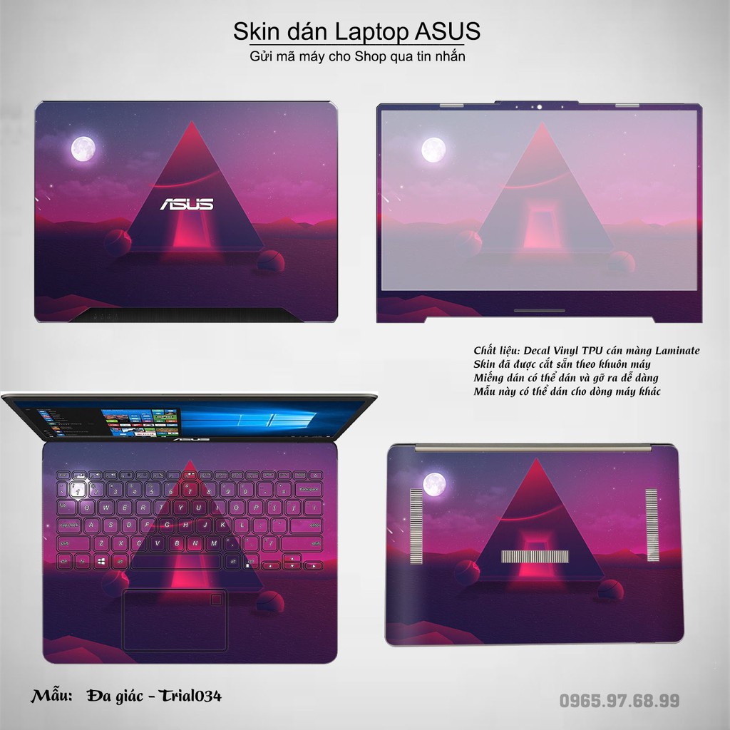 Skin dán Laptop Asus in hình Đa giác _nhiều mẫu 6 (inbox mã máy cho Shop)