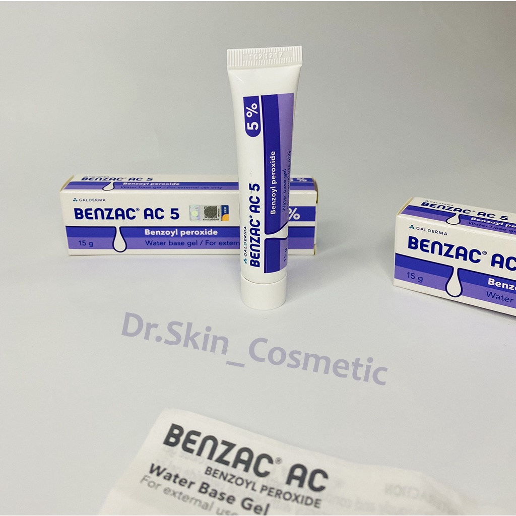 Benzac AC 5 Benzoyl Peroxide - Gel Chấm Mụn Giảm Viêm, Gom Cồi Se Nhân Mụn Cực Tốt (15g)