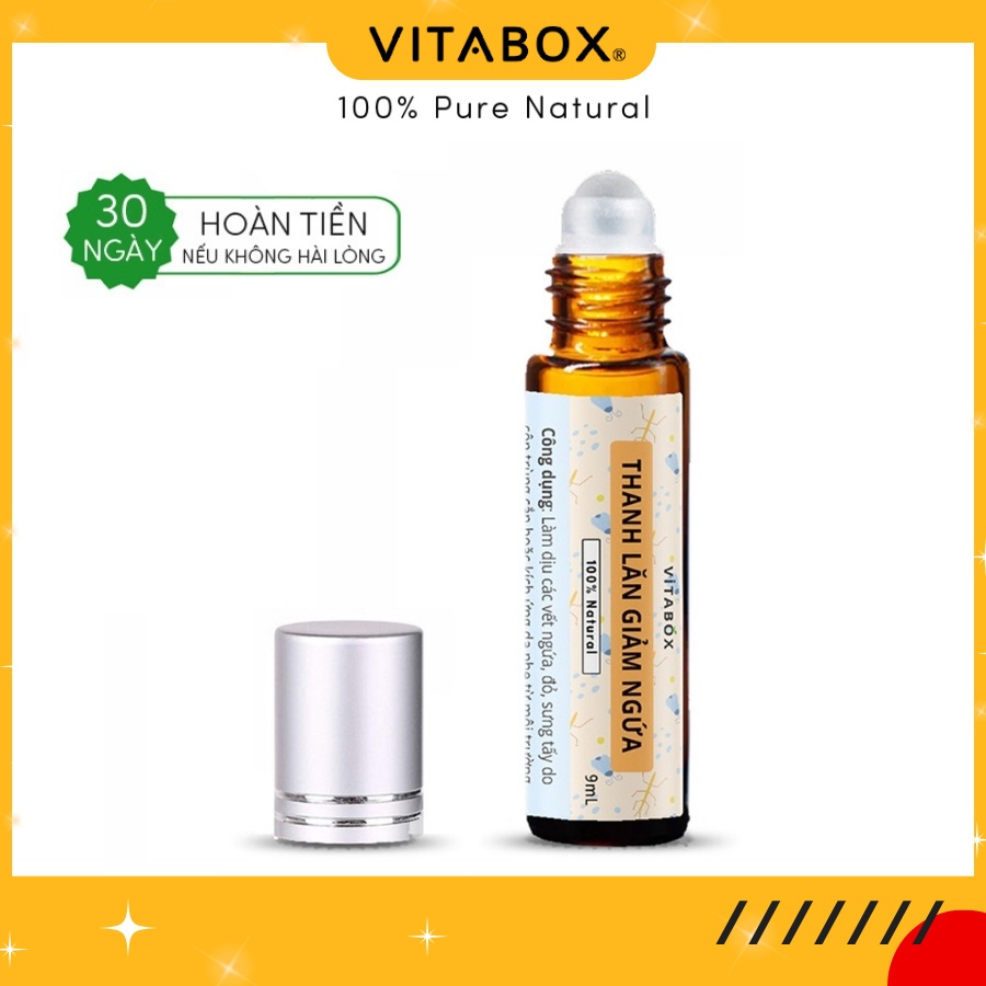 Thanh lăn thoa vết muỗi đốt VITABOX 100% thiên nhiên, giảm ngứa hiệu quả vết côn trùng cắn, mẩn do dị ứng