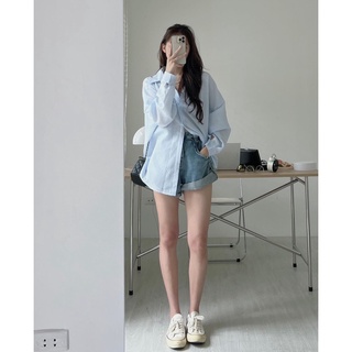Áo sơ mi kẻ nhỏ chất xốp Basic