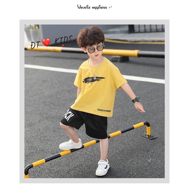 Bộ cộc tay bé trai, bộ quần áo cotton họa tiết Batman 3 màu cho bé