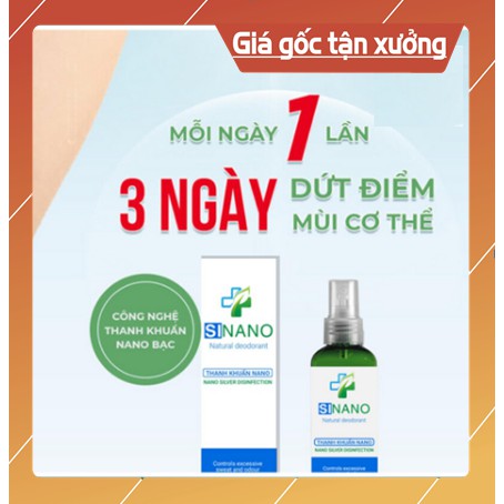 Xịt Khử Mùi SINANO - Khử Các Mùi Hôi Cơ Thể - Như Hôi Nách - Hôi Chân - Hôi Giày - Vùng Kín Hiệu Quả