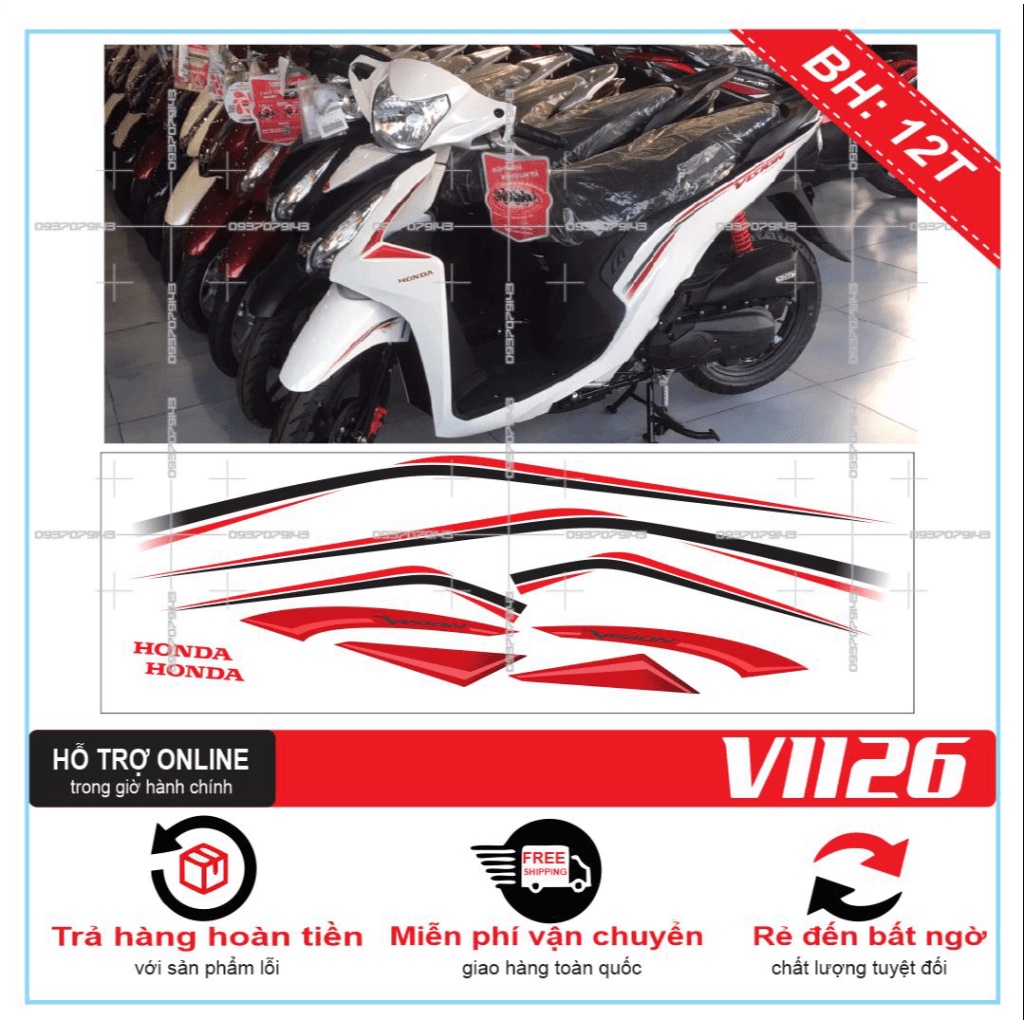 TEM XE VISION 2016 1126 DÁN XE TRẮNG -- SHIN DECAL 2