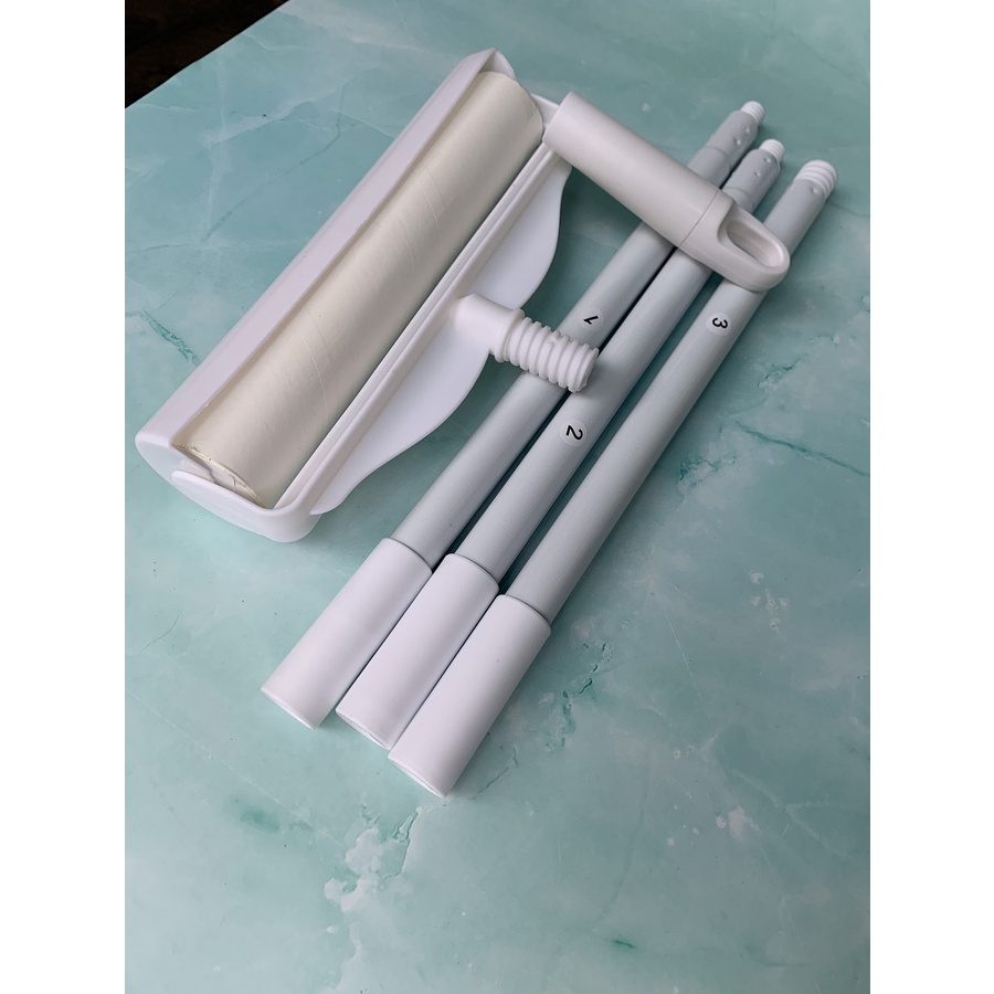 Cây Lăn Bụi Cán Dài Làm Sạch Quần Áo, Sàn Nhà, Ga Giường, Lông Chó Mèo - Độ Dài Tùy Chỉnh - Lõi Lăn 24cm