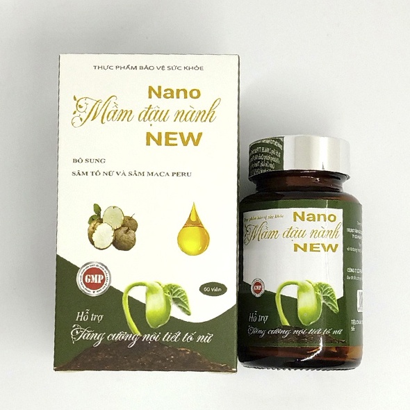 NANO MẦM ĐẬU NÀNH NEW – Giúp tăng cường nội tiết tố nữ hiệu quả-nhanh chóng, tăng vòng 1, giảm bốc hoả (60 VIÊN)