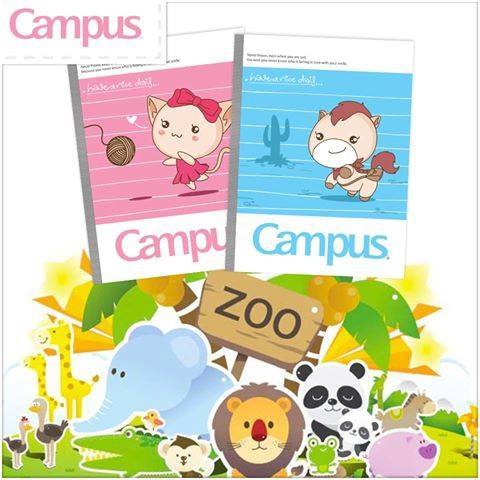 Lốc 10 Quyển tập học sinh 4 ô ly Zoo A5 Campus ( NB-AZOO96 )