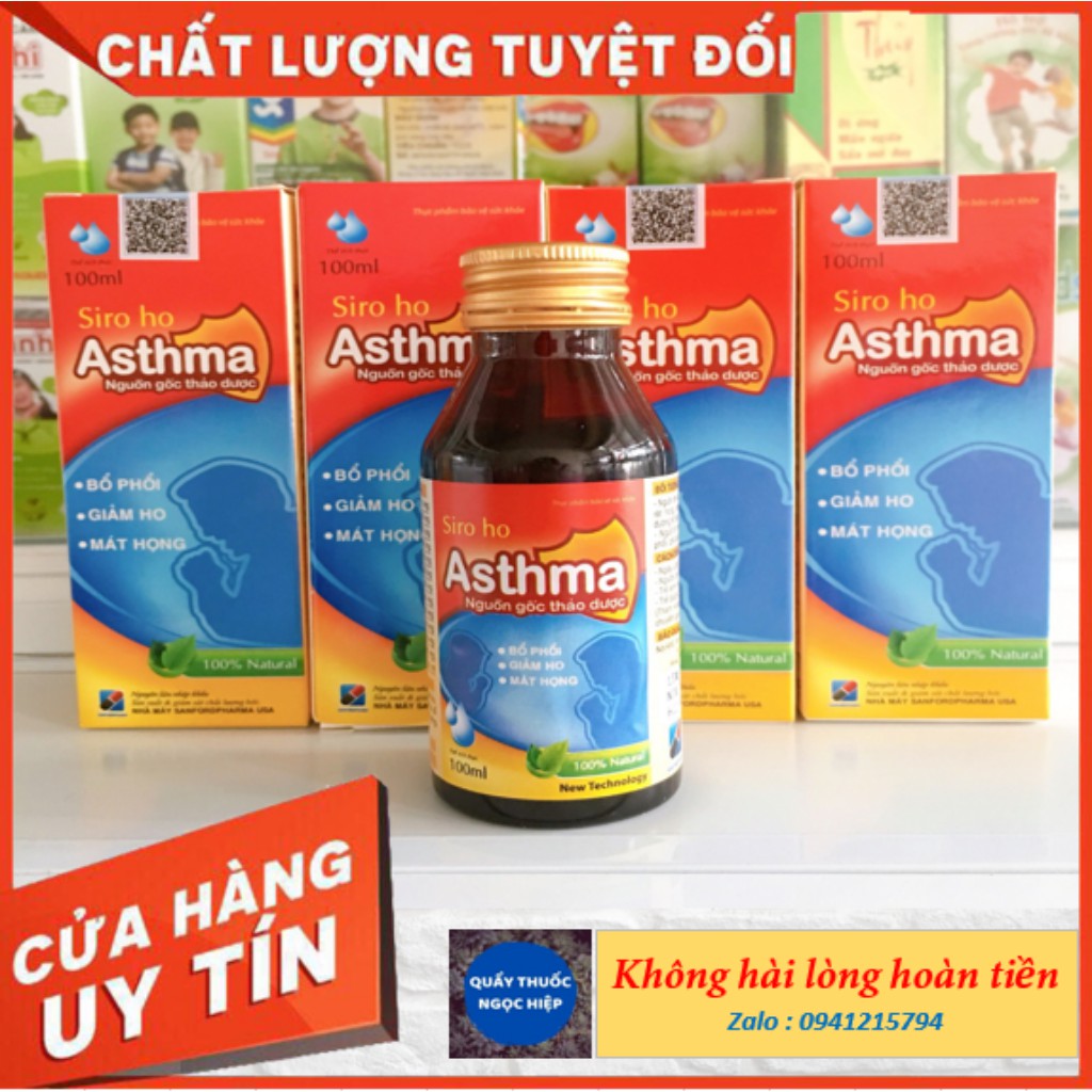 [SIÊU RẺ] - THUỐC HO - Asthma - GIẢM HO - HO KHAN - RÁT CỔ HỌNG - Lọ 100ml