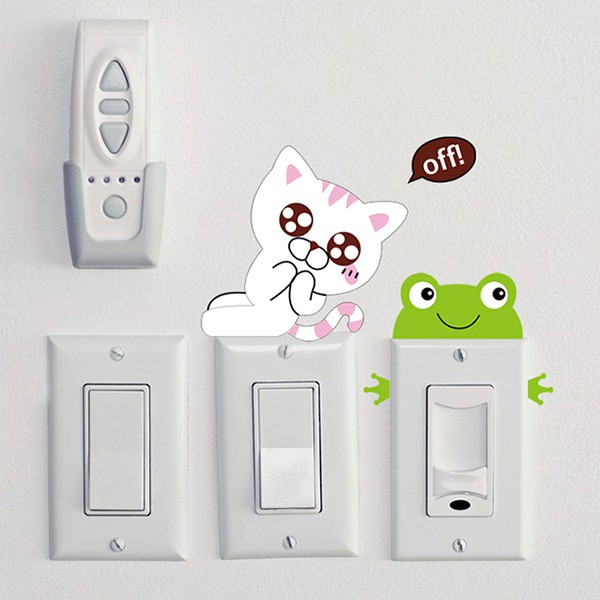 Decal Dán Tường Hình Bàn Chân &amp; Công Tắc Điện - Được Chọn Mẫu