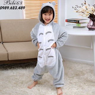 [mã BLUE5 giảm 5k] Bộ Đồ hình thú toroto liền thân lông mịn Pijama dành Cho Người Lớn và Trẻ Em Hoạt Hình Cosplay