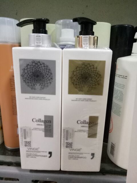 Combo cặp dầu gội xả Collagen VINGE 1000ml | BigBuy360 - bigbuy360.vn