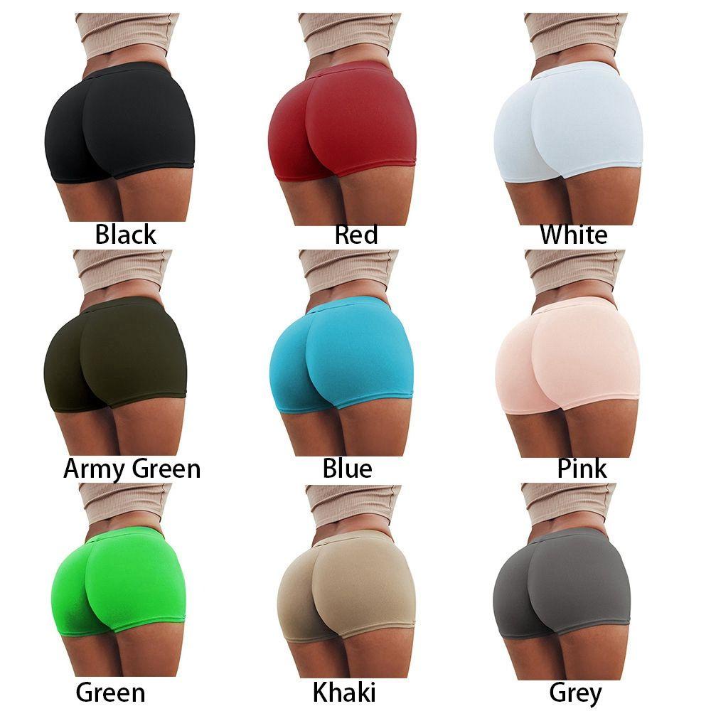 Quần Short Cotton Lưng Thun Co Giãn Thoáng Khí Chống Ánh Sáng Màu Sắc Đơn Giản Dành Cho Nữ