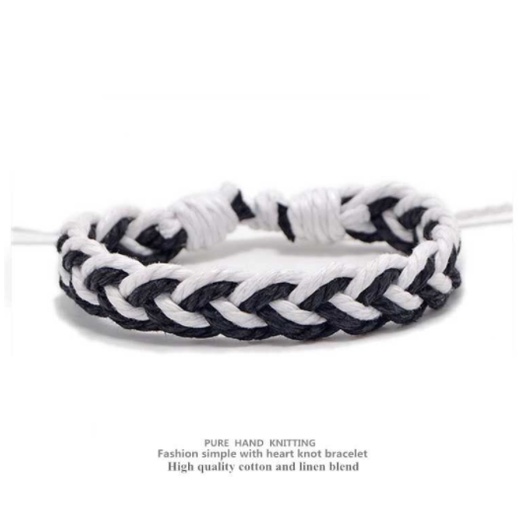 Vòng Đeo Tay Dây Bện Chất Lượng Cao Có Thể Điều Chỉnh Phù Hợp Làm Quà Valentine / Bạn Trai / Bạn Gái