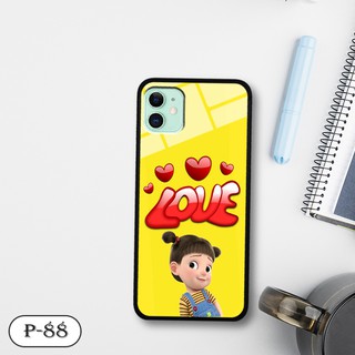 Ốp lưng kính 3D iPhone 11- hình cute